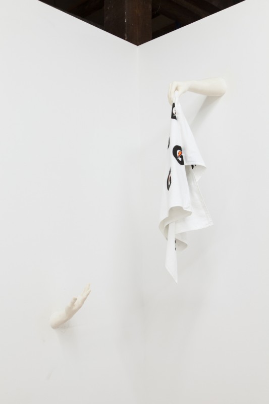 "Better Luck Next Time" plaster and towel dimensions variable 2013