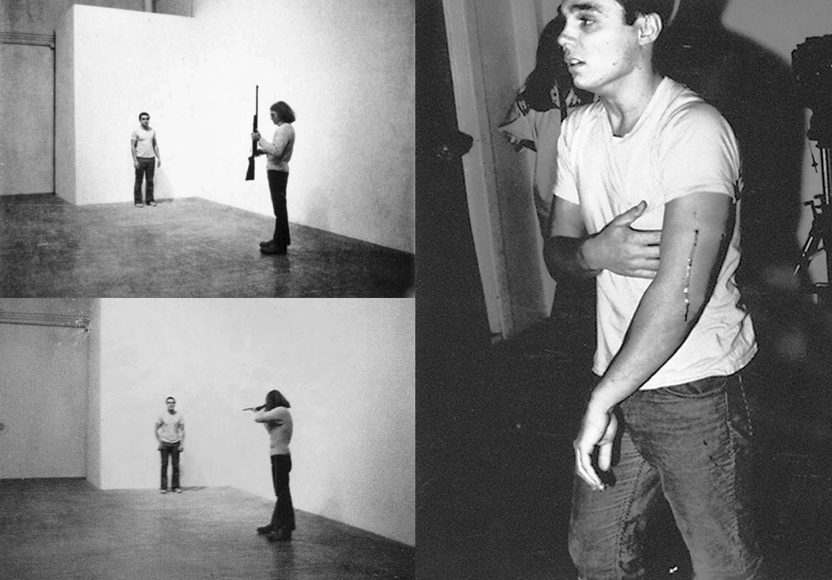 Chris Burden, Shoot, November 19, 1971. F Space, Santa Ana, California.