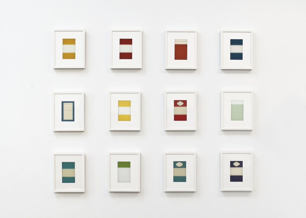 "Cover 1-12", installation, 2013, acrylic on Plexiglas 8" x 10" each piece Image Courtesy of Toomey Tourell Gallery