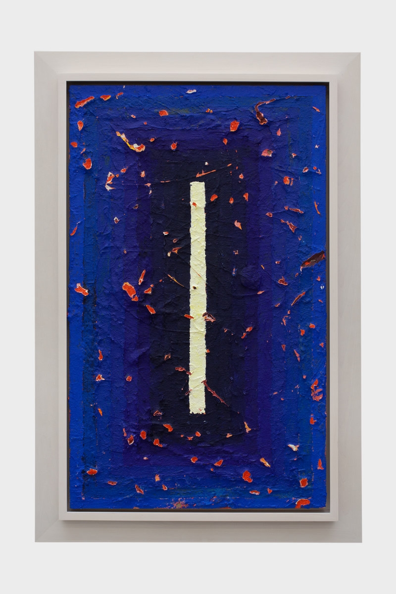 Julian Hoeber Blue Wound, 2013 Acrylic on linen. Courtesy of fused space.