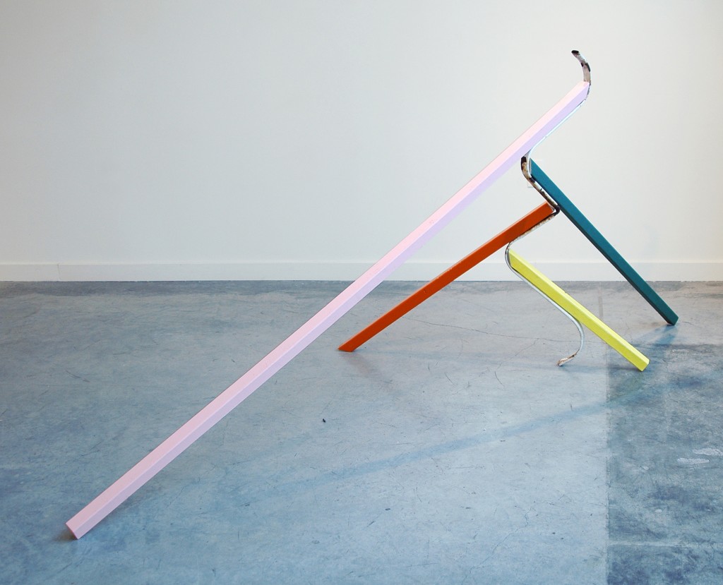 Kirk Stoller,Untitled (fountain), wood, acrylic, metal and resin, 97" x 40" x 41" image courtesy of the artist and Romer Young Gallery