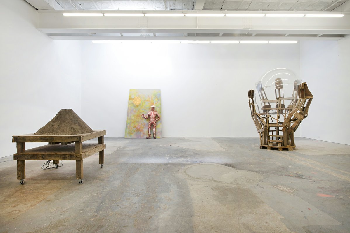 Peter Coffin, Willy Le Maitre, Agathe Snow, “The Weird Show”, 2014. Installation View. Courtesy of CANADA, New York.