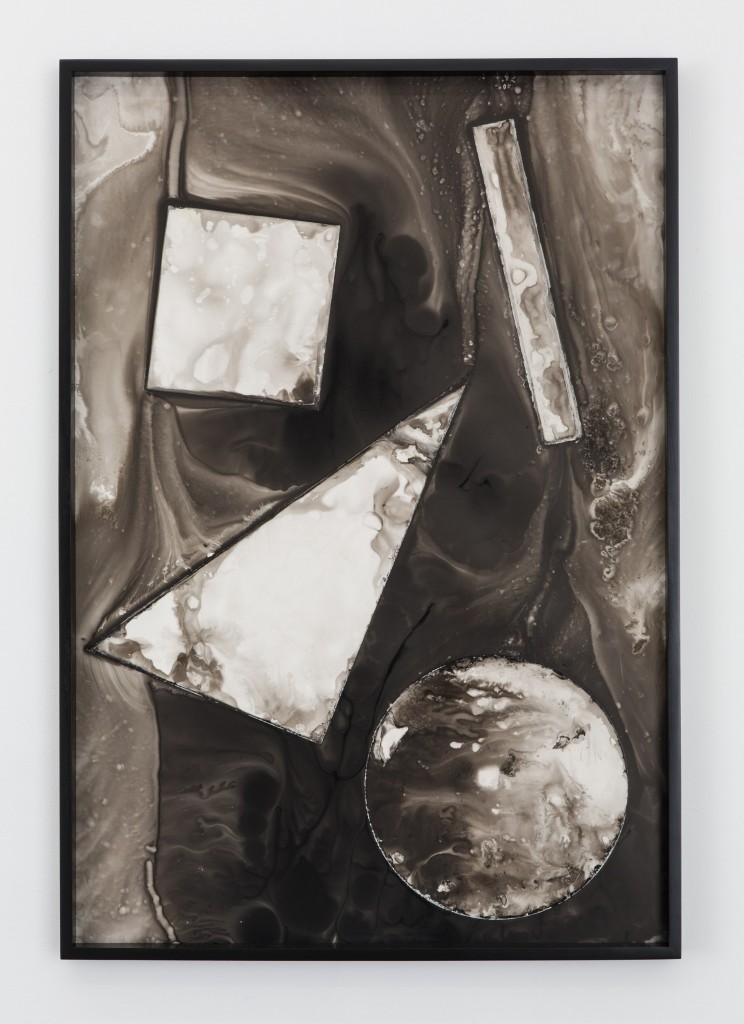 Bhakti Baxter, "Untitled (Elemental Plumet)," 2014, India ink on Mylar. 41.5 x 28.75 in. Courtesy of the artist and Gallery Diet.
