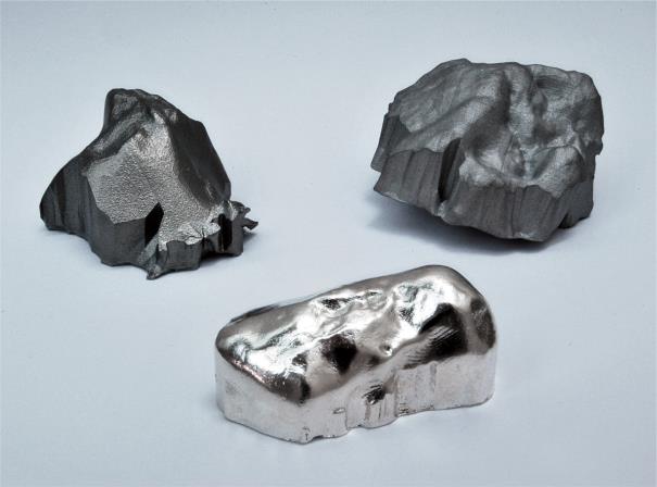 YURI PATTISON "chelyabinsk eBay extrusions," .925 silver, 316L stainless steel, titanium, and .STL files Largest: 4.5 x 4.1 x 2.5 cm (1 3/4 x 1 5/8 x 0 7/8 in.), 2013. Courtesy of Phillips.