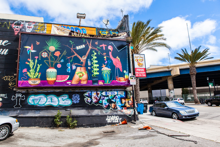 Casey Gray, "California Love," billboard across from Zeitgeist on Duboce and Valencia, San Francisco, 2014.