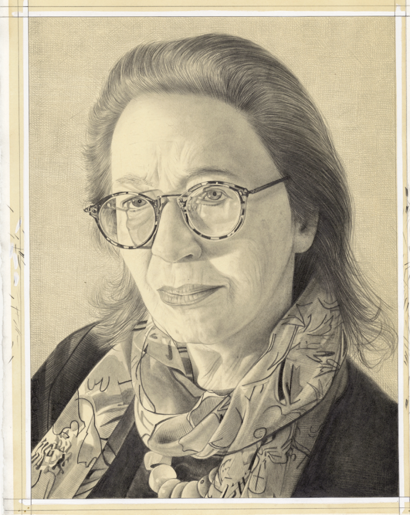 Phong Bui, "Portrait of Elizabeth C. Baker," 2014. Pencil on paper, 11x15 inches. Courtesy of the artist.