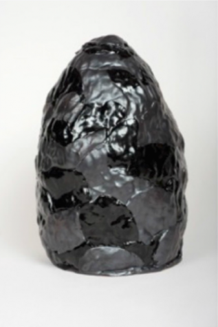 Jessica Hans, Black Morel, 2013, glazed porcelain, 8 x 8 x 14 inches. Courtesy of Park Life Gallery.