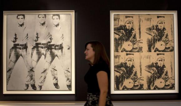 In October, 2014, Christie's sold $853 million of postwar and contemporary art, headed by two Andy Warhol works. Courtesy of Reuters. Photo by Brendan McDermid.