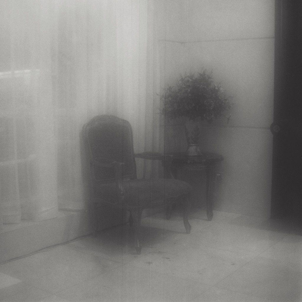 Yoneda Tomoko, from the series "The Parallel Lives of Others—Encountering with Sorge Spy Ring." Modern Hotel, Harbin (Clausen & Benedict), 2008. Gelatin silver print, 9.5 x 9.5 cm. Courtesy the artist and ShugoArts