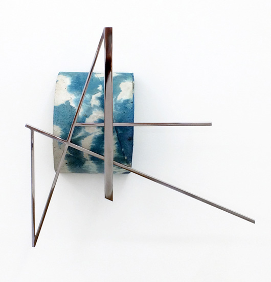 Jonathan Runcio, VAF, 2014. Concrete, stainless steel and pigment, 17 x 17 x 6 inches. Courtesy of Romer Young Gallery.