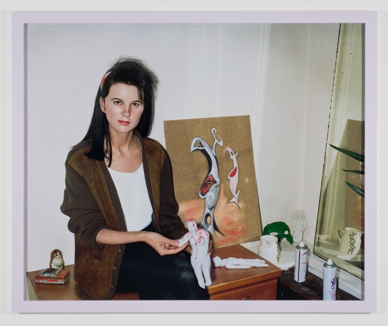 Gillian Wearing, "Me as an Artist in 1984," 2014. Framed c-type print 52 1/4 x 63 1/4 x 1 1/2 inches. Courtesy Regen Projects