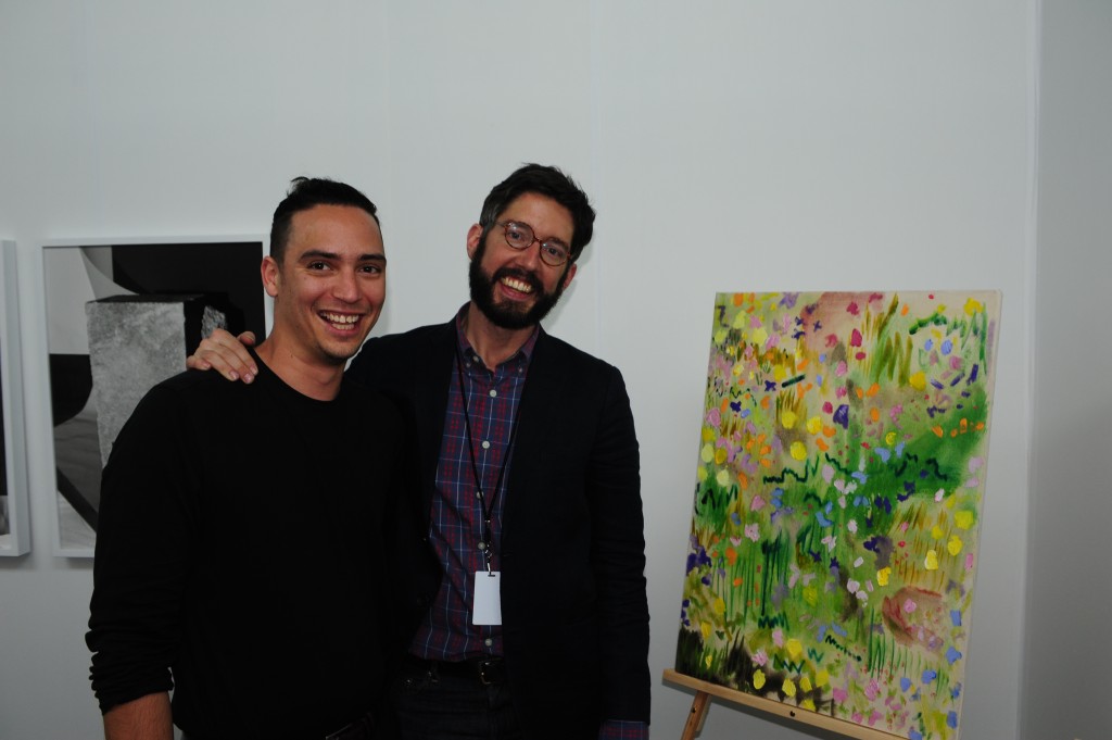 Artist Morgan Mandalay with Material Art Fair co-director Brett W. Schultz