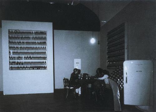 Tom Marioni, The Act of Drinking Beer with Friends is the Highest Form of Art, October 26, 1970 (still); performance, the Oakland Museum of California. Photo: Dan Herth.