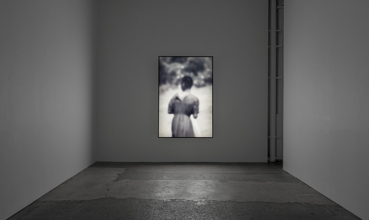 Alfredo Jaar, "Six Seconds," 2000. Lightbox with black and white transparency, 72 x 48 x 6 inches, Edition of 2 + 1 AP. Courtesy: Galerie Lelong, New York