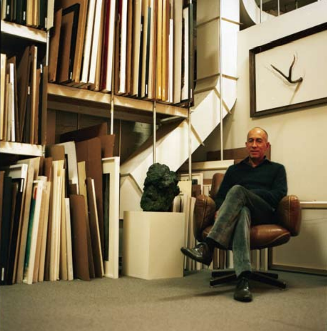 Ed Gilbert, Gallery Manager, in the inventory room.