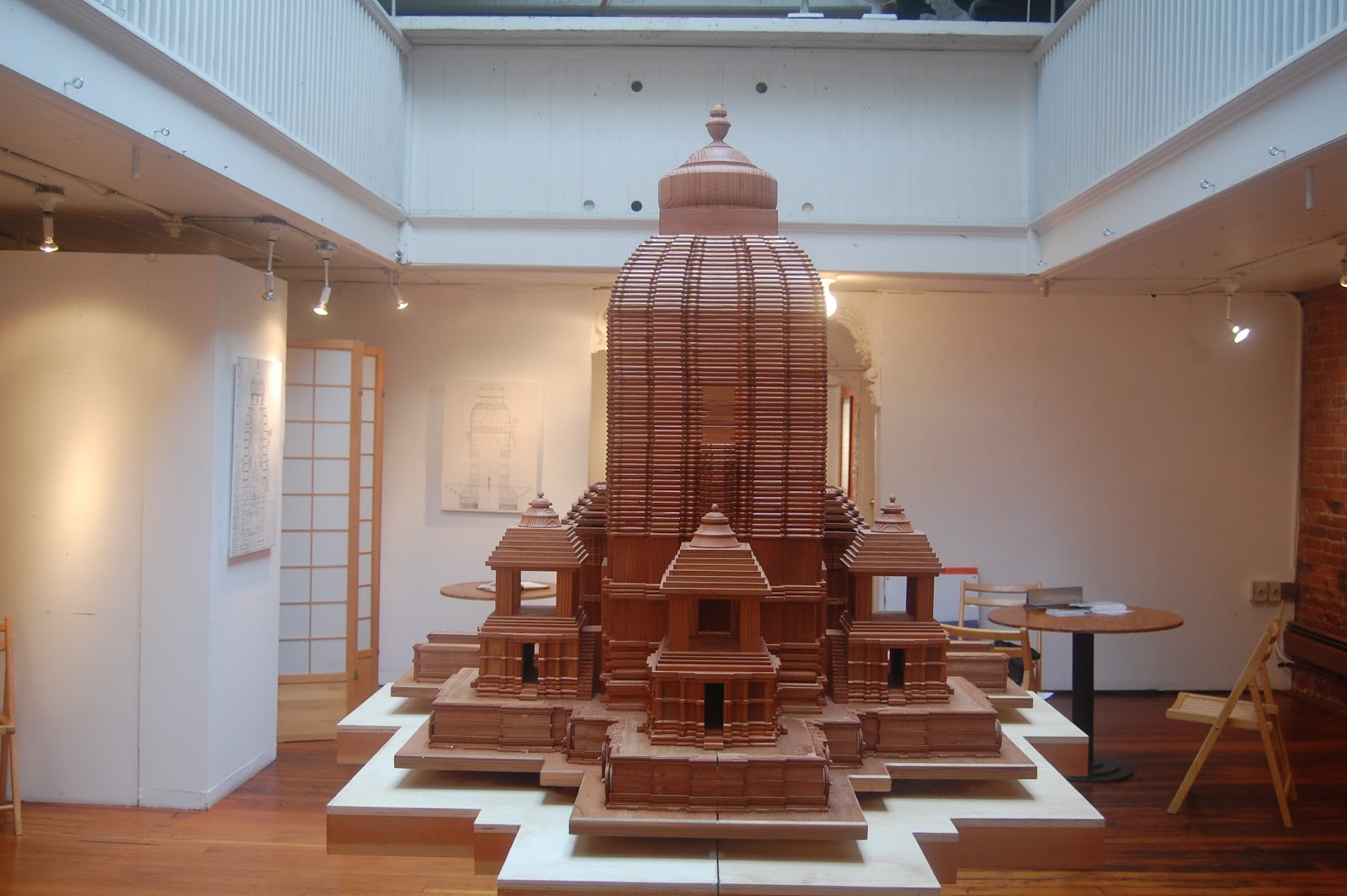 Richard Berger, The Prosthetic Temple, 2008-2011. Redwood, 48 x 60 x 81 inches.