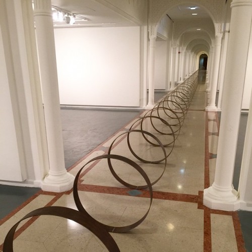  Rayyane Tabet, Steel Rings, 2013. Rolled engraved steel. 31 x 4 x .25 inches (each). Courtesy Sfeir-Semler Gallery, Beirut and Hamburg, and the artist.