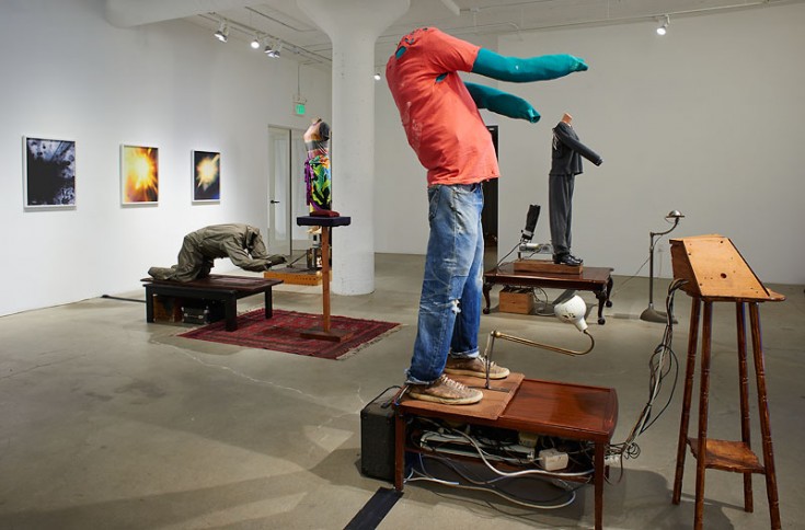Installation View, "Intention Machines," Kal Spelletich at Catharine Clark Gallery, San Francisco, 2015. Courtesy of Catharine Clark Gallery.