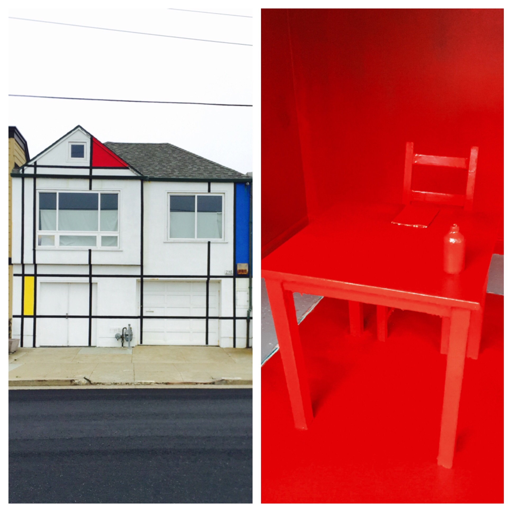 Leah Rosenberg, Everyday, a color, 2015. Left: source color taken from the world; right: painted gallery at Irving Street Projects. Photo courtesy of Leah Rosenberg.