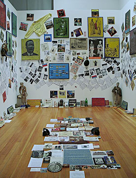 Installation view, "The Short Century: Independence and Liberation Movements in Africa 1945-1994" at Walter Gropius Bau, Berlin, 2001. Curated by Okwui Enwezor. 