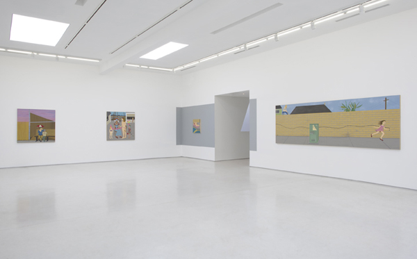 Installation view, "Synthetic Suburbia," Ed Templeton at Roberts & Tilton, Los Angeles, 2015. Courtesy of Roberts & Tilton.