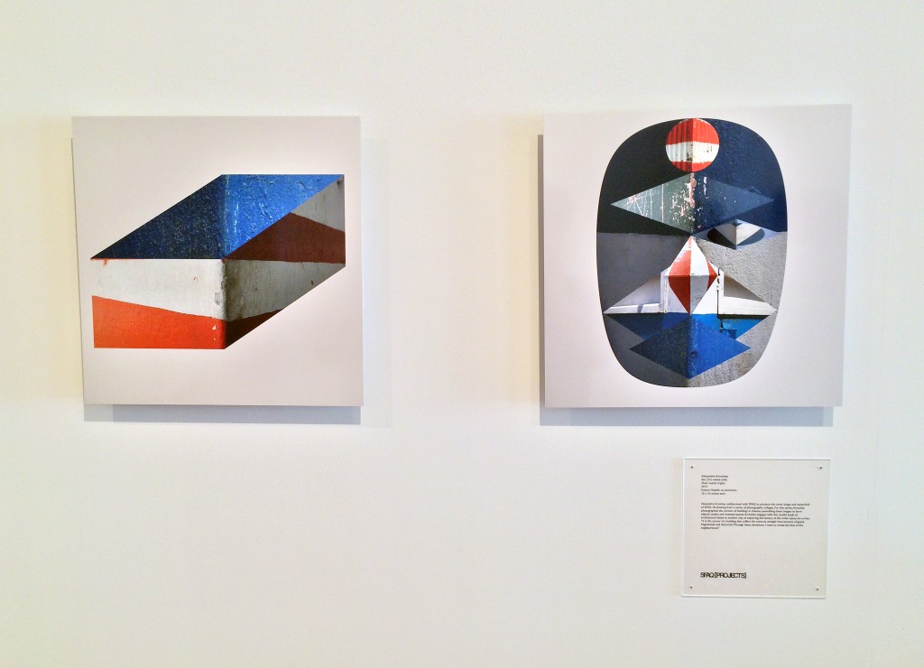 Box 23-E vedado (left) Mask vedado (right) 2014. Endura Metallic on aluminum. Edition of 5. 16 x 16 inches each 