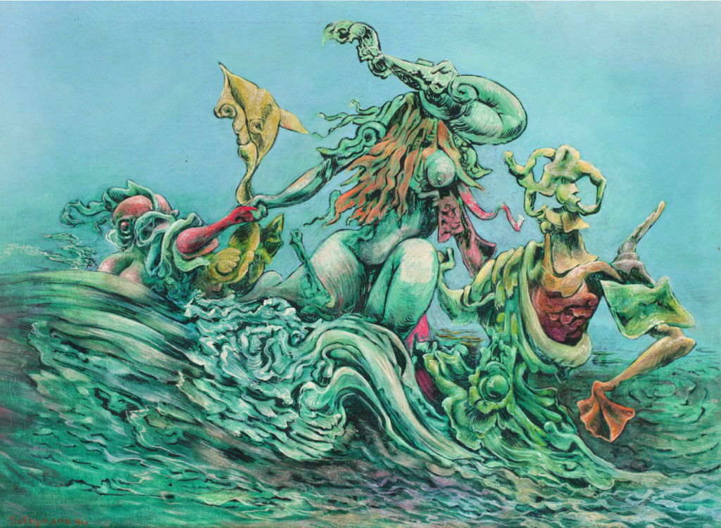 Kurt Seligmann, Amphitrite, 1946. Oil on canvas, 24 x 32 inches. Courtesy of Weinstein Gallery.