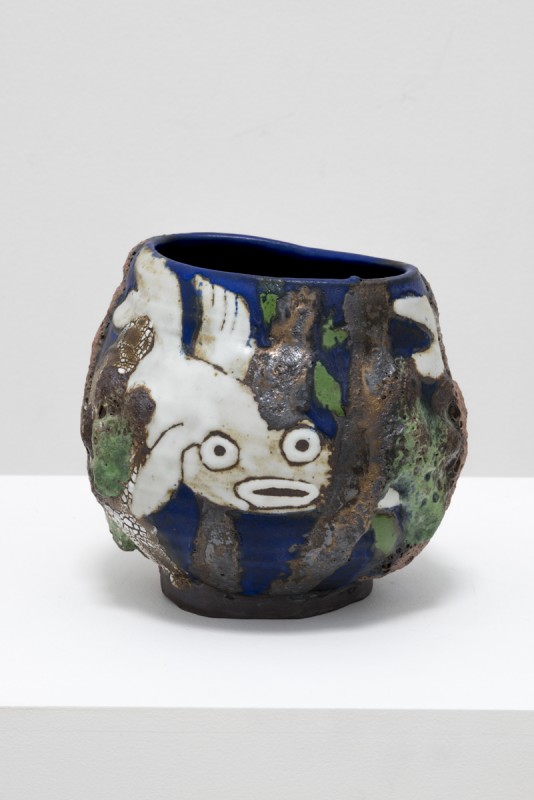 Karin Gulbran, Possible Shark (Small Fishbowl), 2015. Stoneware, 8 × 8 × 7.5 inches. Courtesy of Salon 94.