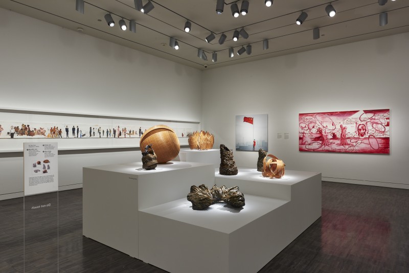 Installation view of First Look: Collecting Contemporary at the Asian, 2015, Asian Art Museum of San Francisco.