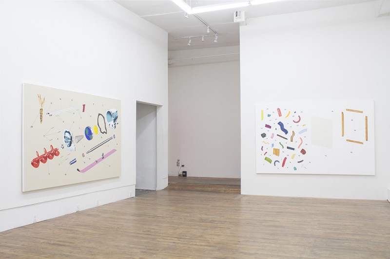 Installation view, Two & Two, Henry Gunderson at 247365, New York, 2015. Courtesy of the artist and 247365.