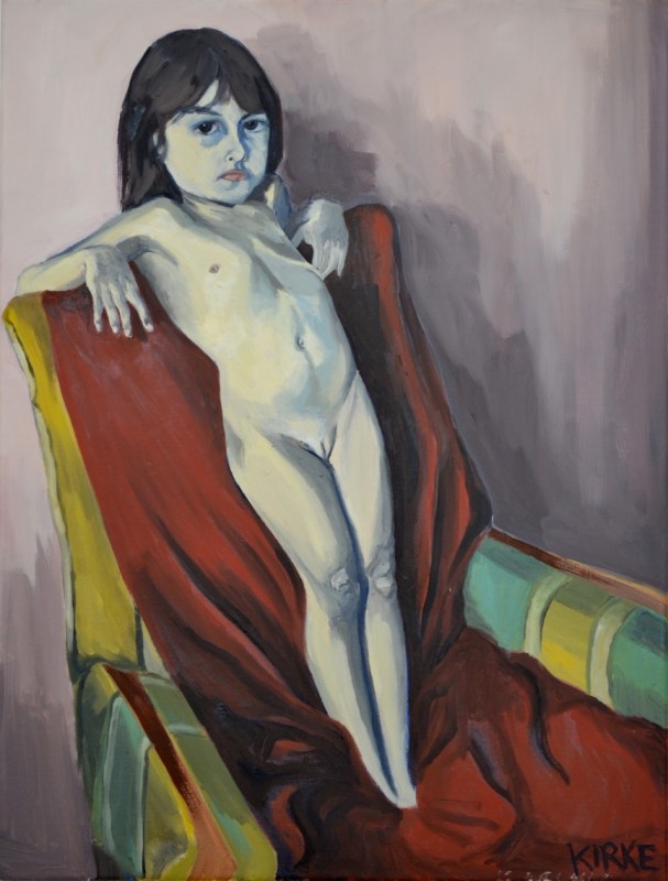 Alma Nude, 2014. Oil on canvas,  29 x 22 inches. Courtesy of Fouladi Projects. 