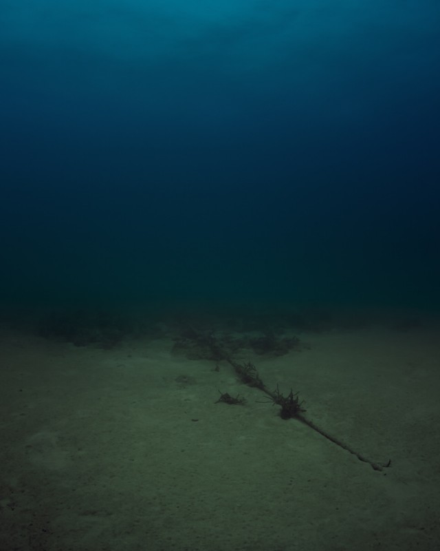 Trevor Paglen. "Bahamas Internet Cable System (BICS-1), NSA/GCHQ-Tapped Undersea Cable, Atlantic Ocean," 2015. c-print, 60 x 48 inches, 152.4 x 121.9 cm. Courtesy of the artist and Metro Pictures.