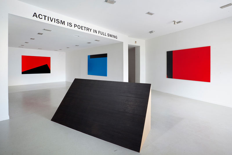 Installation view, Activism is poetry in full swing, Dimitris Dokatzis at Qbox Gallery, Athens, 2015. Courtesy of Qbox Gallery.