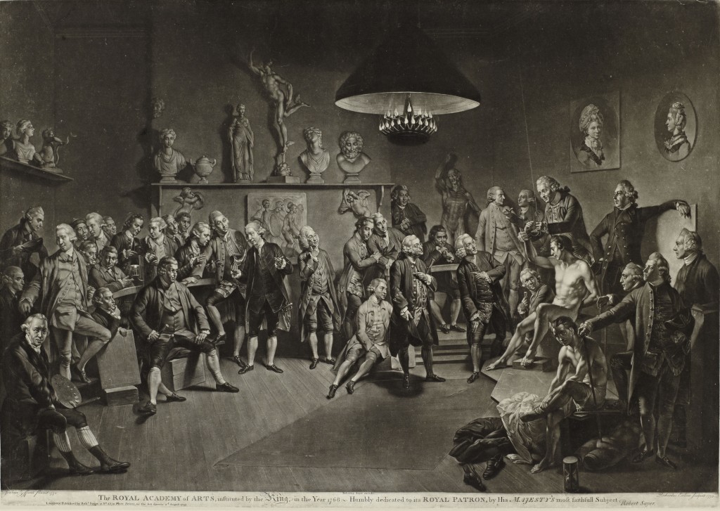 Richard Earlom, The Royal Academy of Arts, 1773. Mezzotint. Museum Purchase Fund, 1975.142.1. Courtesy of the Cantor Arts Center.