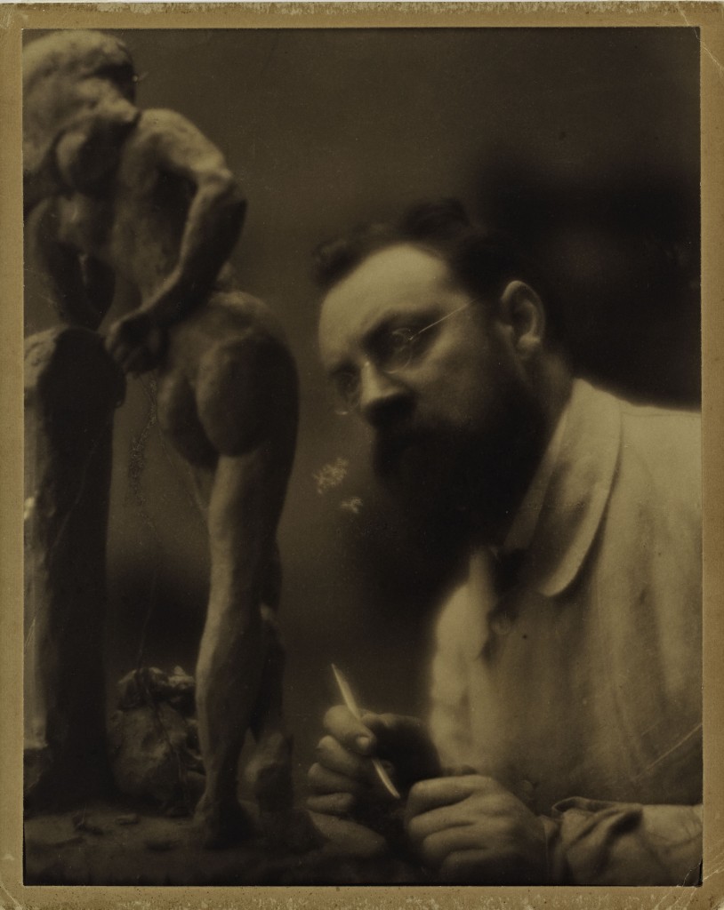 Edward Jean Steichen (U.S.A., b. Luxembourg, 1879–1973), Henri Matisse Working on the Sculpture La Serpentine, c. 1908. Platinum print. Anonymous gift, 1971.97. Courtesy of the Cantor Arts Center.