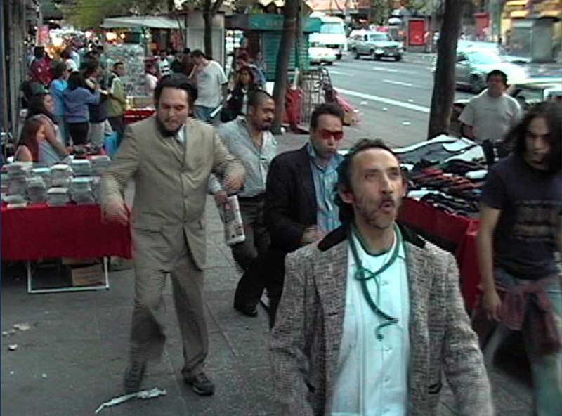 Daniel Guzmán, New York Groove, 2004. Video transferred to DVD 3 min. Courtesy of the artist, kurimanzutto and Jessica Silverman Gallery