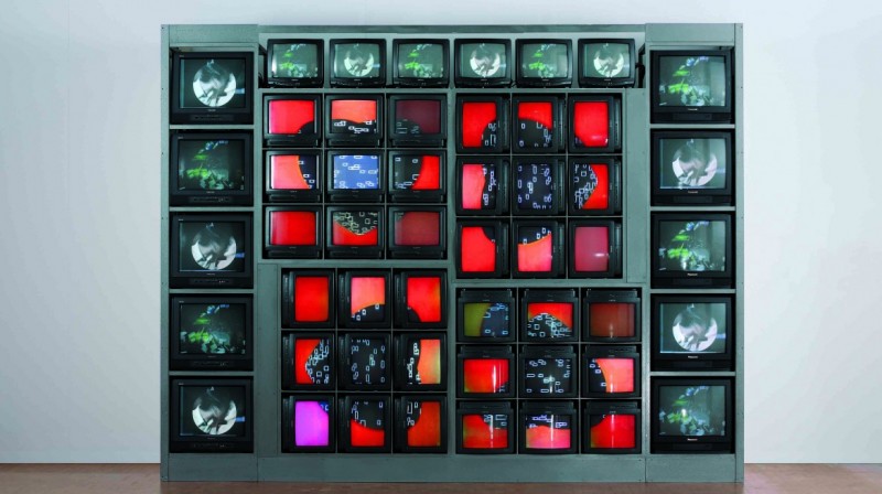 Nam June Paik, Internet Dream, 1994. Video sculpture, 287 x 380 x 80 centimeters. ZKM | Collection © (2008) ZKM | Center for Art and Media Karlsruhe, Photo: Steffen Harms. Courtesy of Whitechapel Gallery.