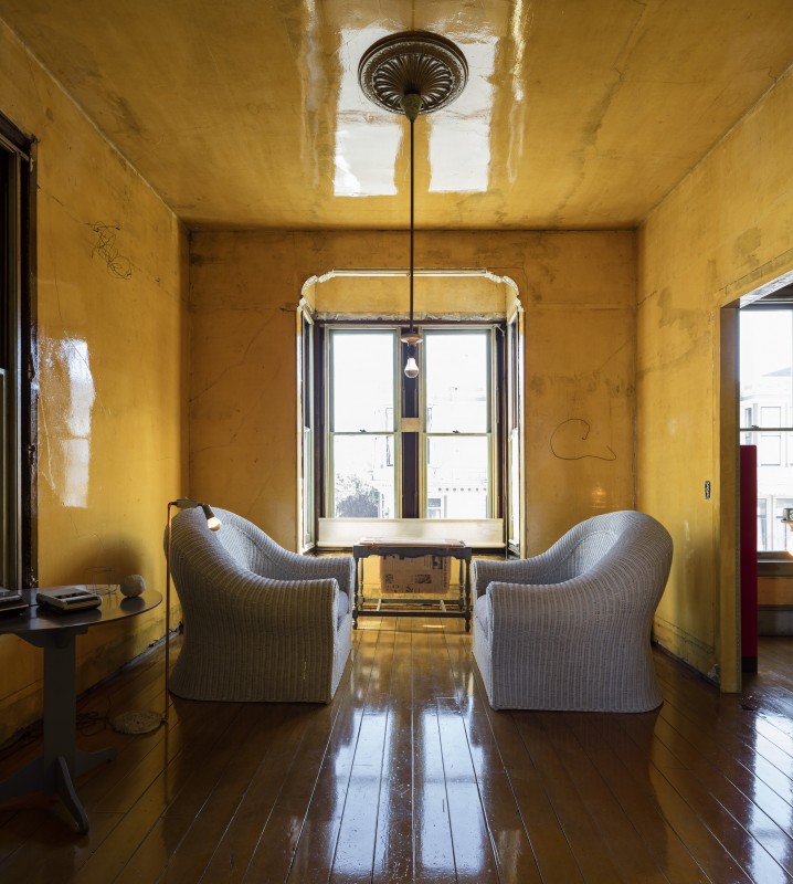 David Ireland House (interior view); upstairs front parlor with South China Chairs; photo: Henrik Kam, taken November 2015, courtesy 500 Capp Street Foundation