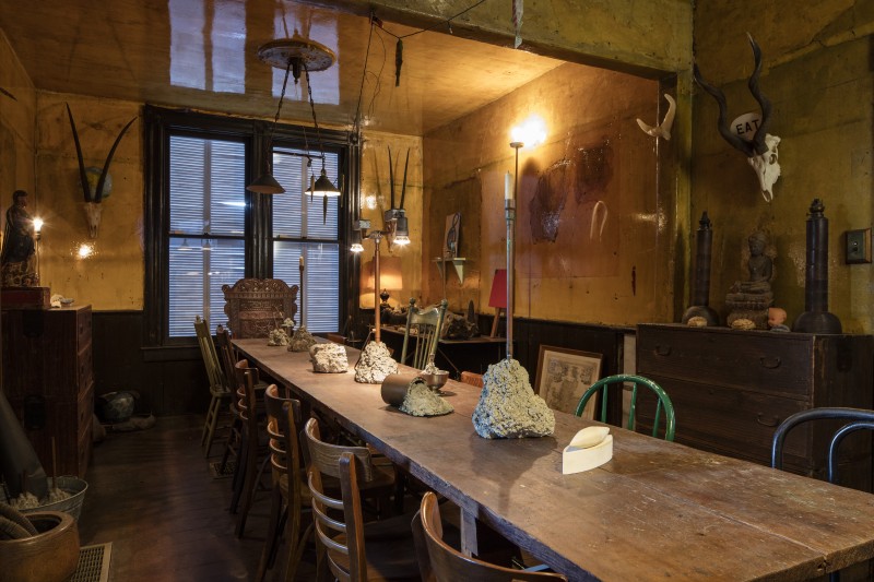 David Ireland House (interior view); downstairs dining room; photo: Henrik Kam, taken November 2015, courtesy 500 Capp Street Foundation