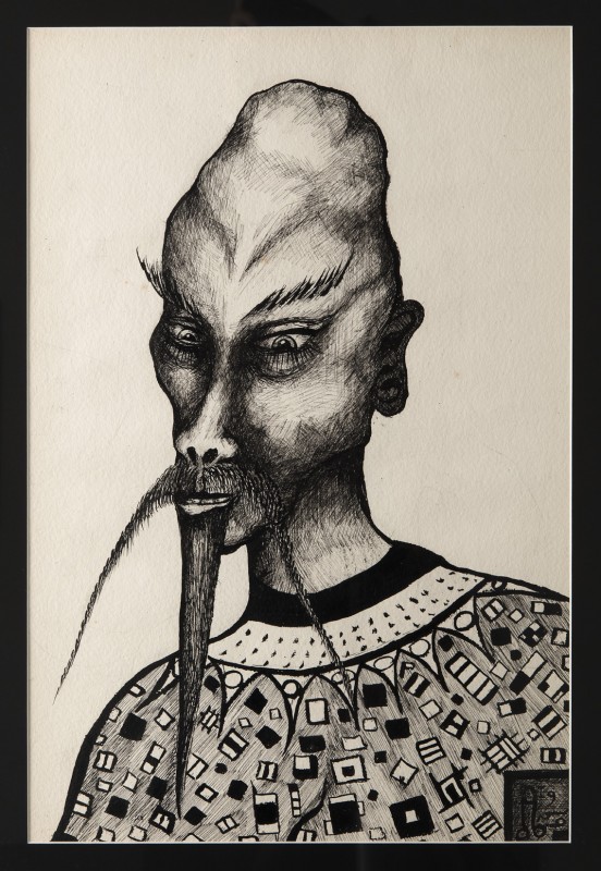 Aleister Crowley, Kwaw (Idealized Self-portrait), 1935. Photo credit: Jean Vong for 80WSE Gallery 