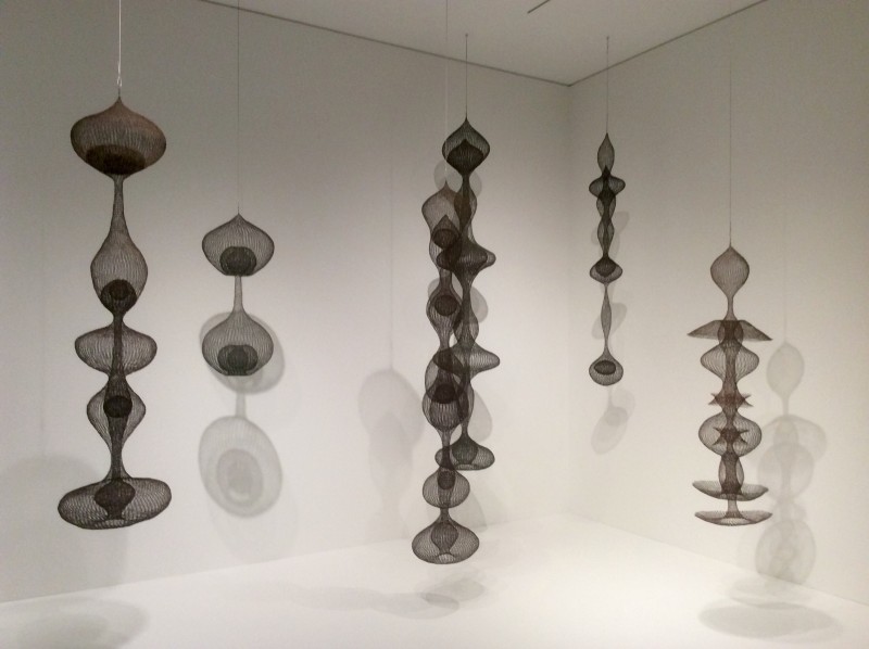 Ruth Asawa, Untitled, Copper/iron wire baskets from private collections, including Snyder Family, Santa Barbara, and Deborah and Andy Rappaport, San Francisco. Photo credit: John Held, Jr. 