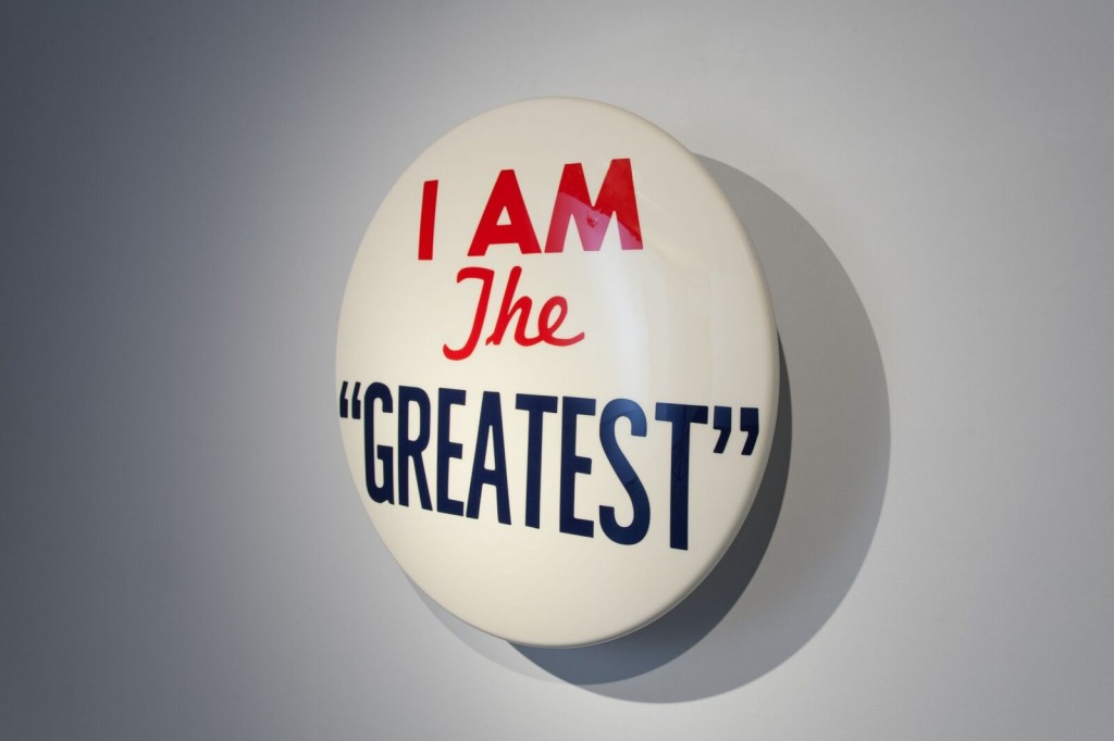 Hank Willis Thomas, I am the Greatest, 2012. Mixed media, 331/2 inches in diameter. Photo by Jeff Warrin. Courtesy of the artist and Kadist Art Foundation. 