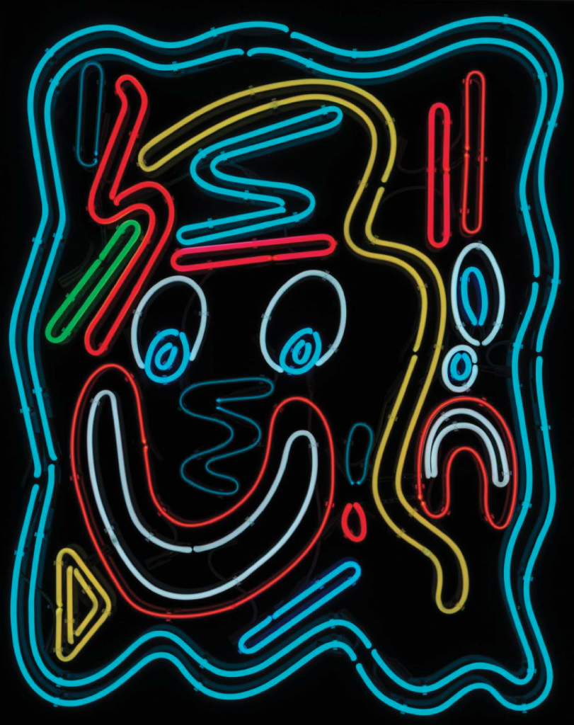 Black neon abstraction (nigga you crazy) #2, 2015. Neon, 59.5 x 47.5 x 5.5 inches. Courtesy of the artist and Richard Heller Gallery.