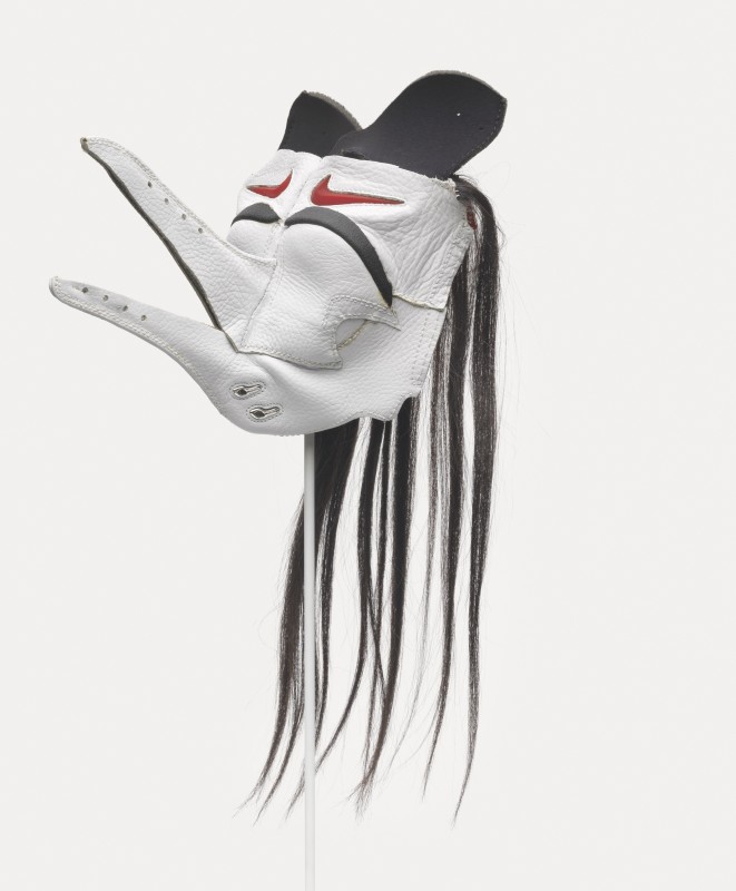 Brian Jungen, Prototype for New Understanding #2, 1998. Nike Air Jordans, hair, 23 x 21 x 25.5 cm, Collection of the Vancouver Art Gallery, Purchased with the financial support of the Canada Council for the Arts and the Vancouver Art Gallery Acquisition Fund.