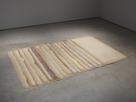 Eva Hesse, Augment, 1968. Latex, canvas, installation variable: 17 units, each 78 x 40 inches. Private Collection. © The Estate of Eva Hesse. Photograph by Genevieve Hanson. Courtesy of Hauser Wirth & Schimmel.