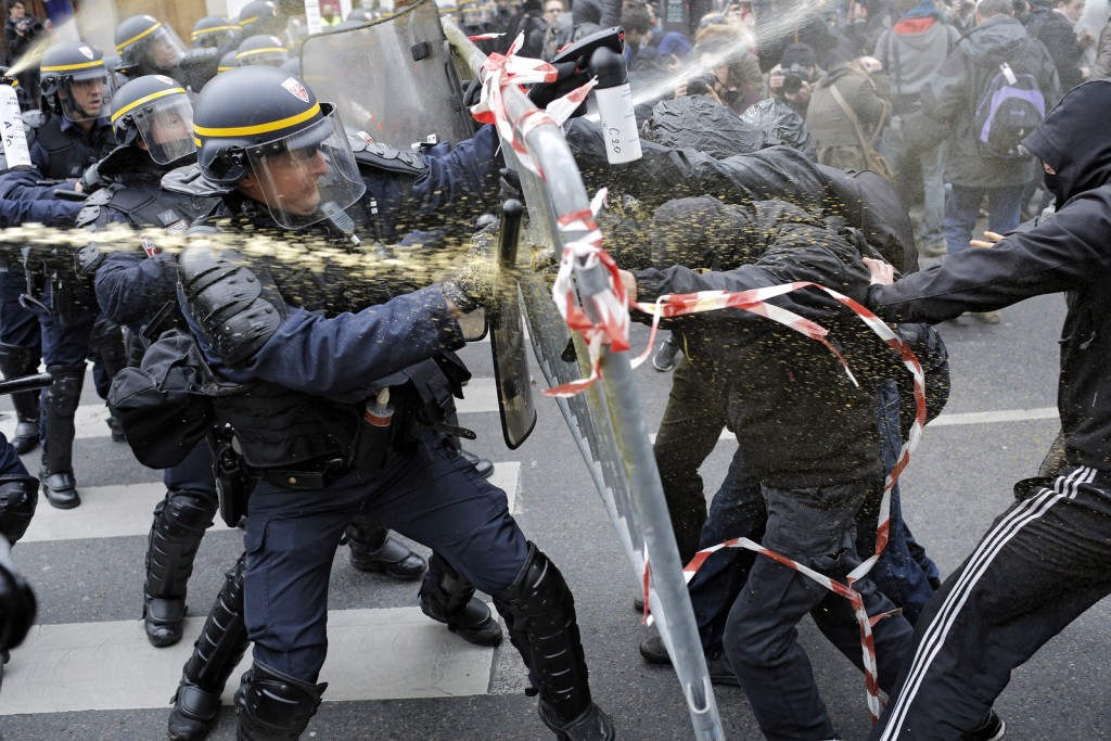 Protesters during the COP21 Summit in Paris, France, 2016. Courtesy of the Internet.