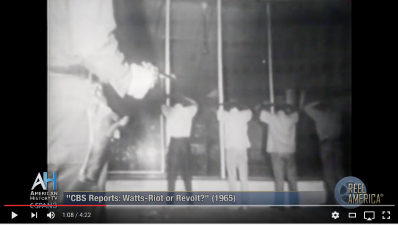 Still from CBS: Watts Riot of Revolt (1965). Courtesy the Internet