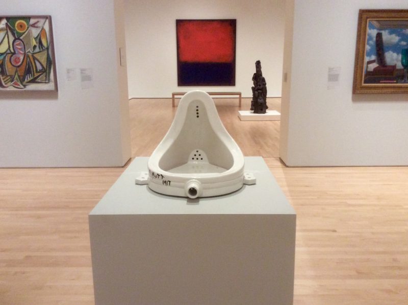 Marcel Duchamp, Fountain, 1917/1964. Ceramic, glaze, and paint. (Photo: John Held, Jr.)