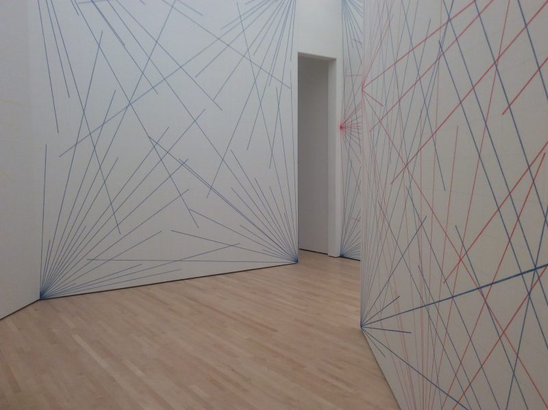 Sol LeWitt, Wall Drawing 273 (detail), September 1975. Graphite and crayon on seven walls. (Photo: John Held, Jr.)