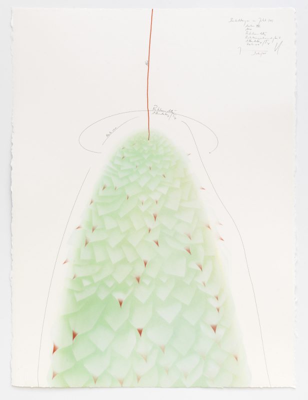 Jorinde Voigt, Beobachtungen im Jetzt (36) Avatar XII, 2015. Pastel, oil pastel, ink, pencil on paper, 29 15/16 x 22 1/16 in; 76 x 56 cm © Jorinde Voigt, Courtesy David Nolan Gallery, New York 